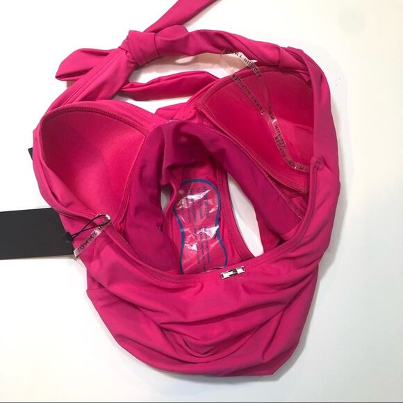 Tommy Hilfiger Shirred Halter One Piece Swimsuit - Picture 7 of 7